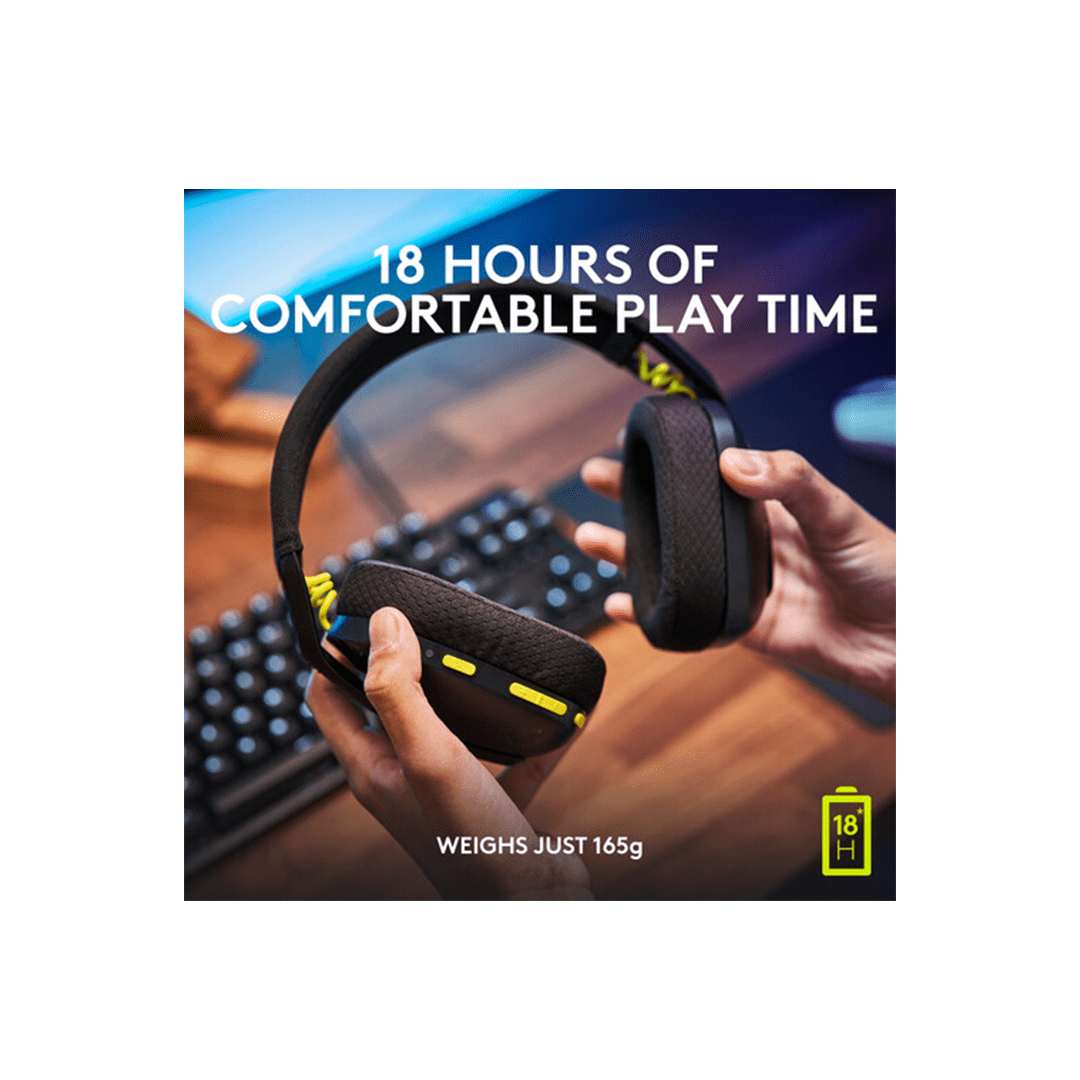 Logitech G435 Wireless Gaming Headset - Black / Yellow in Qatar Logitech G435 Wireless Gaming Headset - Black / Yellow in Qatar